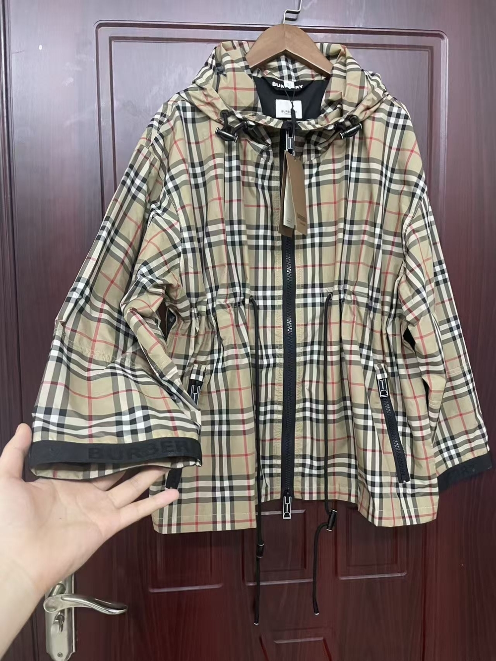 Burberry Vintage Check Windbreaker Hooded Jacket